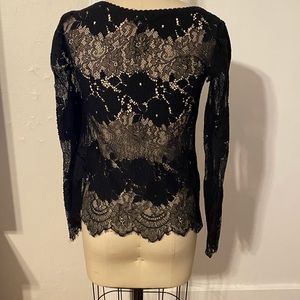 All over lace shell top